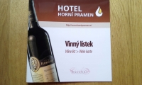 Nápojový lístek Hotel Horní Pramen